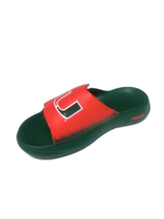 Miami Hurricanes adidas Lightblaze Slide Mens Size 7 Womens Size 8 Sandals Green main image 9